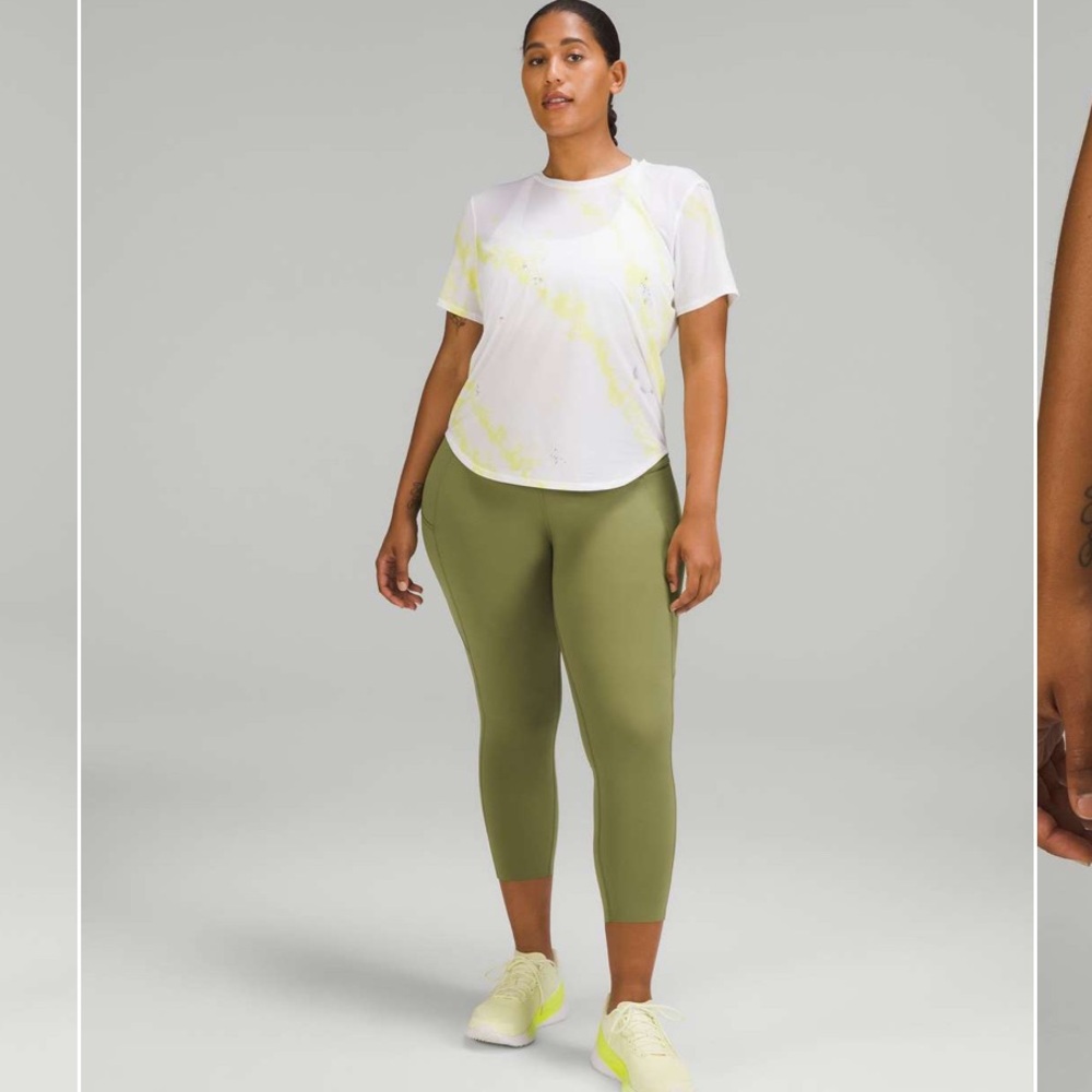 EUC Lululemon Fast and Free High-Rise Crop